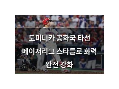 도미니카 공화국 타선 메이저리그 스타들로 화력 완전 강화