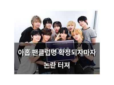 아홉 팬클럽명 확정되자마자 논란 터져