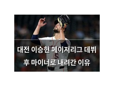 대전 이승현 메이저리그 데뷔 후 마이너로 내려간 이유