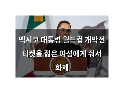 멕시코 대통령 월드컵 개막전 티켓을 젊은 여성에게 줘서 화제