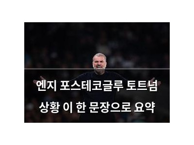 엔지 포스테코글루 토트넘 상황 이 한 문장으로 요약